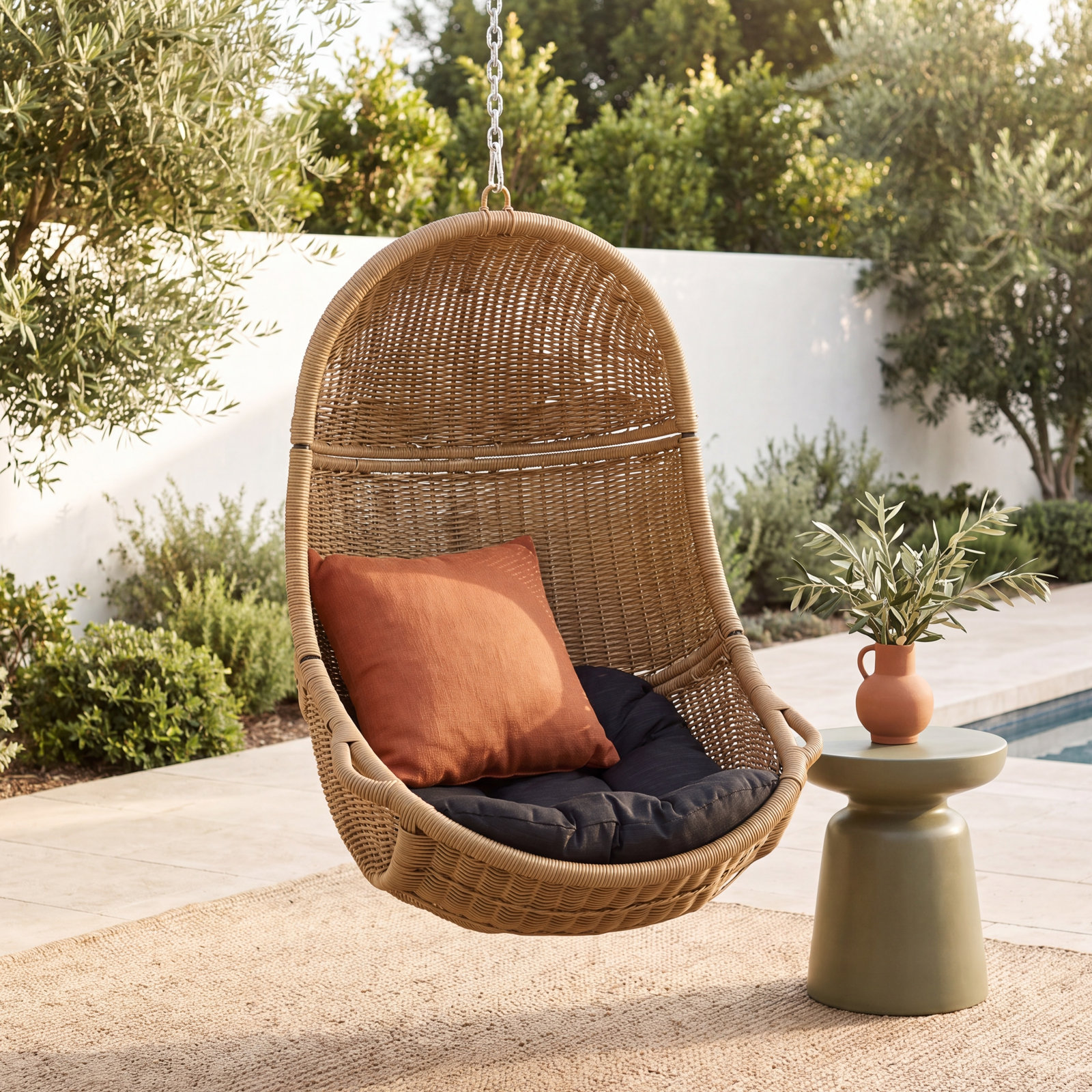 Clairvin Swing Chair, Black