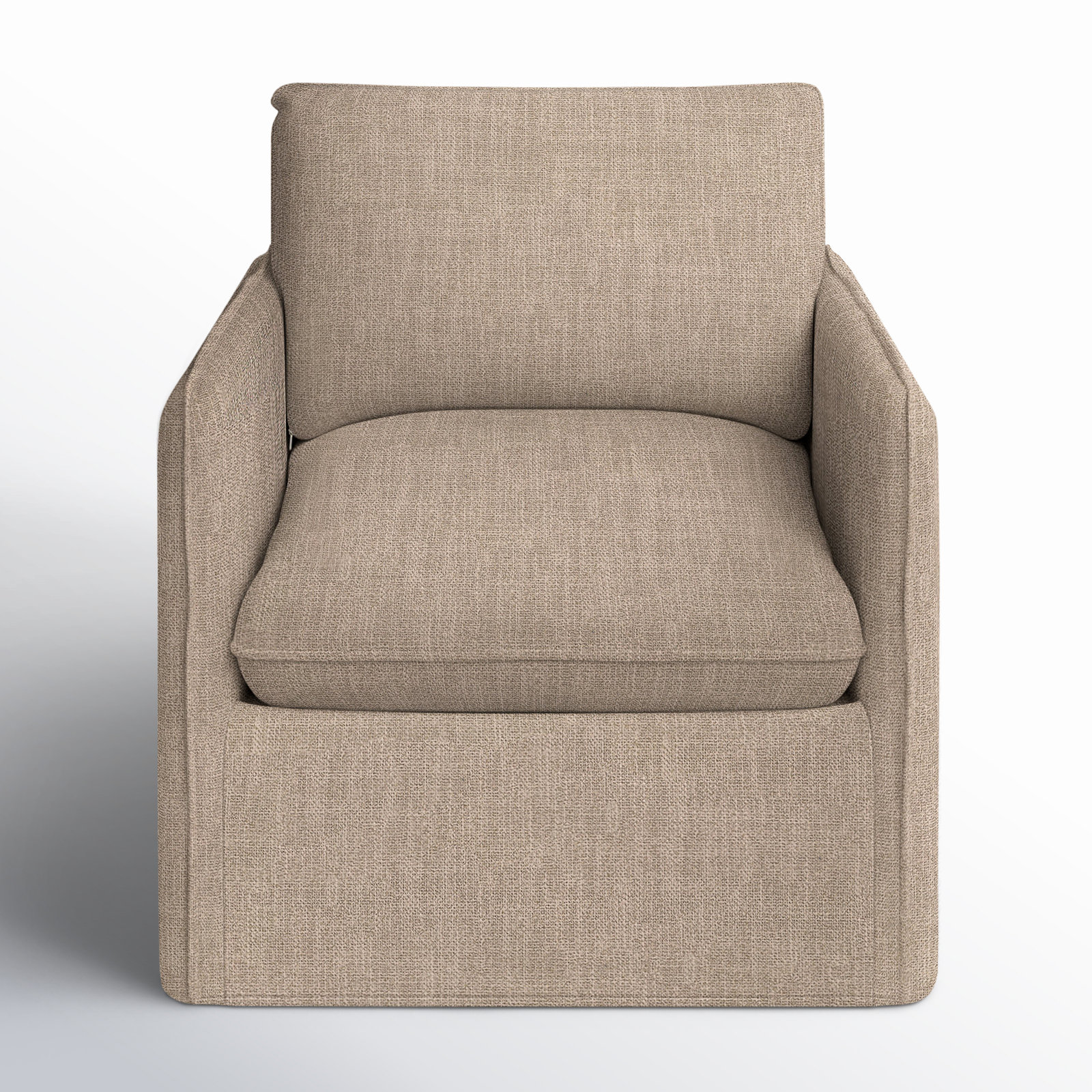 Bellatrix Upholstered Armchair, Conversation Linen Basketweave