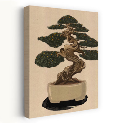 «Serene Japanese Bonsai», reproduction d'art murale contemporaine