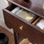 Console demi-cercle en bois massif brun-1013836272