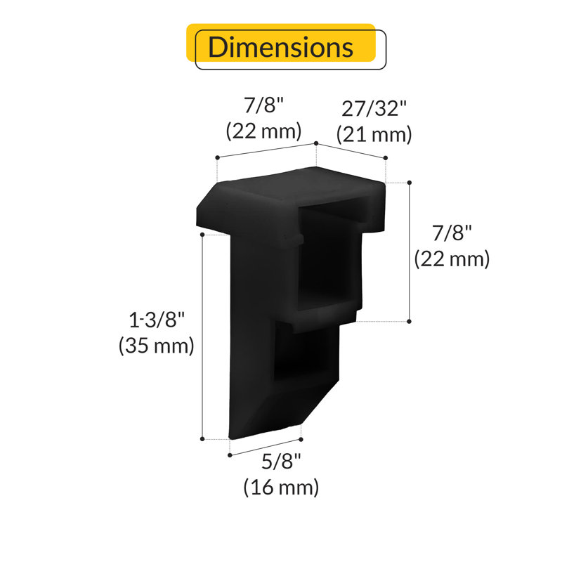  Balance Top Sash Guide Black Finish, Black