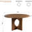 47" Round Dining Table for 4‑6, Circle Kitchen Table with Sturdy Pedestal Base for Apartment, Living Room-831355806