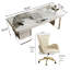Modern Minimalist High-End Sintered Stone Desk Set Including Chair-775401765