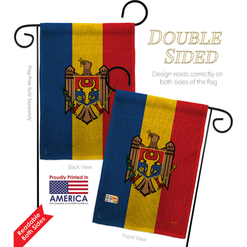 Double Sided 18.5'' H x 13'' W Polyester Flag Set