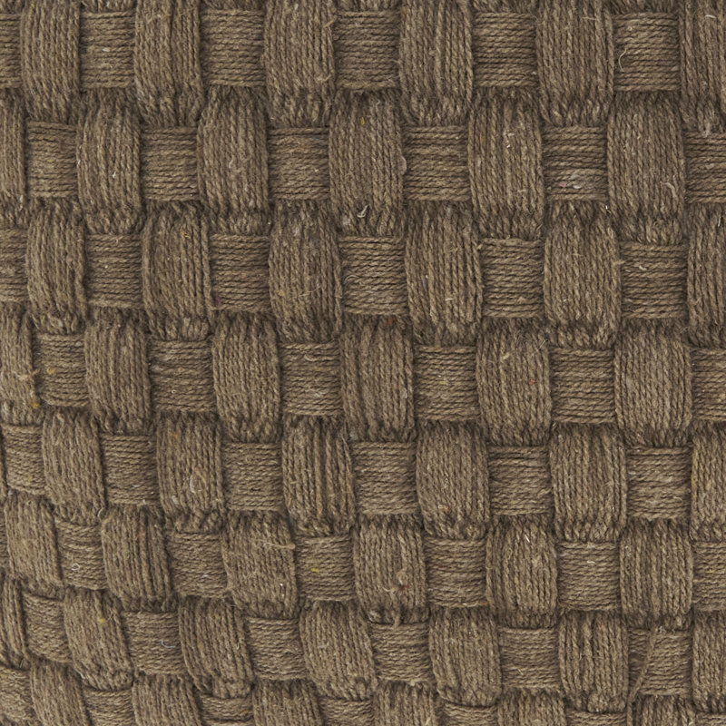 Housse de coussin texturée tissée gaufrée, Sans insert de coussin, Brun