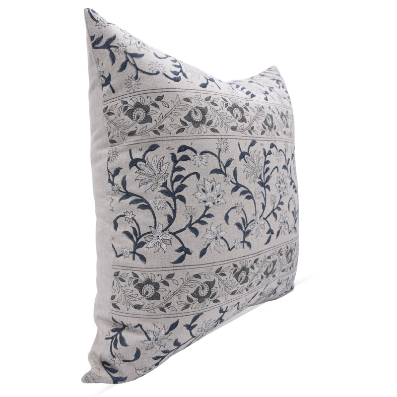 Fabdivine Handcrafted Block Print Linen Cushion Cover Modern Design for Home Décor - Aradhna, 26" x 26"