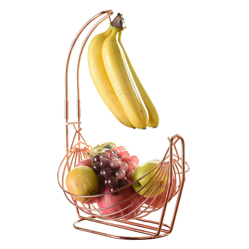 Panier à fruits avec support à banane, Or