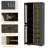 Erileat 24 Pair Shoe Storage Cabinet With LED Lighting And Adjustable Shelves-1209681969
