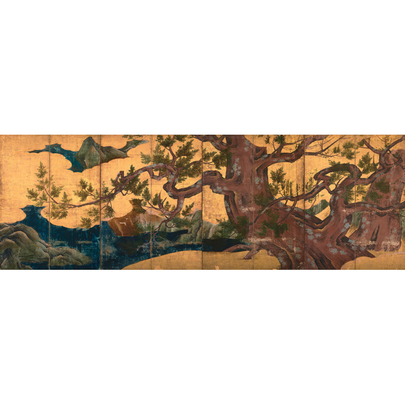 Tree In The Clouds by Kano Eitoku - Wrapped Canvas Painting, 35cm H x 100cm W x 4cm D