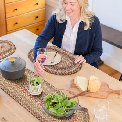 Premium Jute Braided Indoor Table Runners, Size 11"x36"