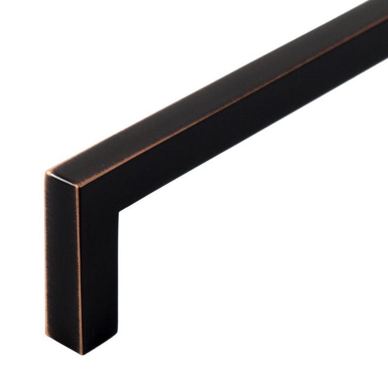 Poignée barre en zinc uni, Bronze frotté à l'huile, 10"