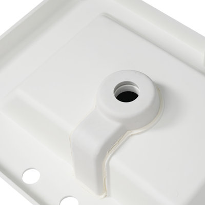 60" Resin Basin for Bathroom Vanity, with Undermount Rectangular Double Sinks, 8 inch Faucet Holes, Vanity Top only, Bright White