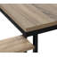 Table d'appoint, en forme de C, bout, côté, collation, stratifié brun, métal noir, contemporain, moderne-1203013456-1203013462