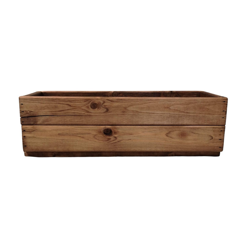 Bulkley Hand Made 51Cm X 18Cm X 14Cm Rustic Wooden Garden Flower Planter