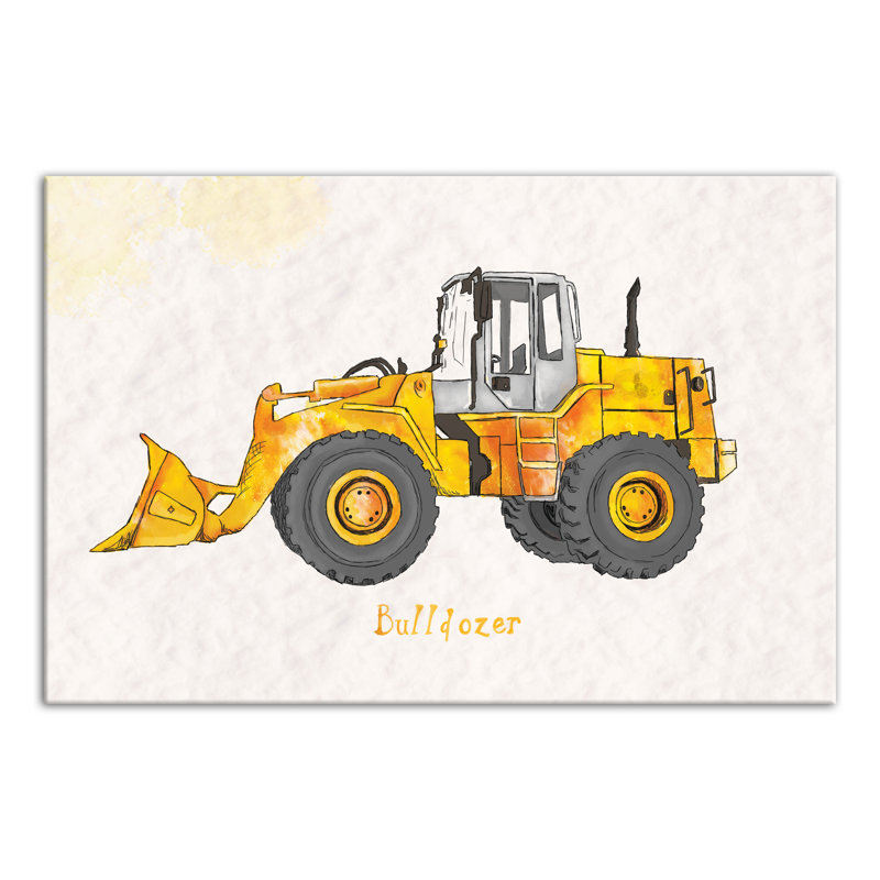 Art sur toile Borger Bulldozer, H 16 po x l 24 po x P 1,25 po