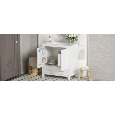 Meuble-lavabo pour salle de bain avec meuble-lavabo simple