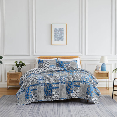 Ensemble de courtepointe en microfibre Global Patchwork Collection