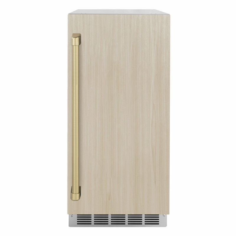 ZLINE Autograph Edition 15 in. Touchstone Nugget Ice Maker with Panel-Ready Door and Bronze Handle, Bronze