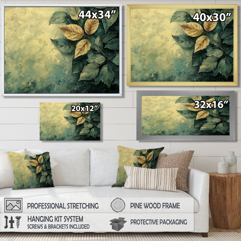 Ingvald - Floral Large Wall Art, H 12 po x l 20 po, Impression encadrée flottante, White