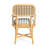 Dorine Mint Green Striped Arm Chair-713355291