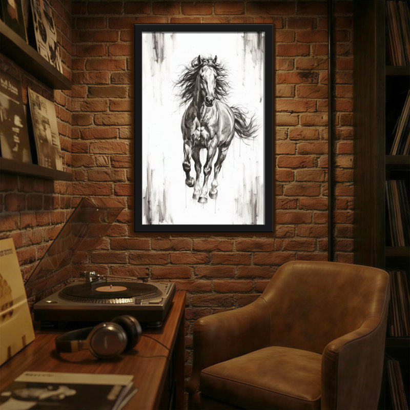 «Animals Courir», reproduction d'art sur toile, H 18 po x l 12 po