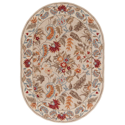 Hollander Hand Hooked Wool Floral Indoor Rug