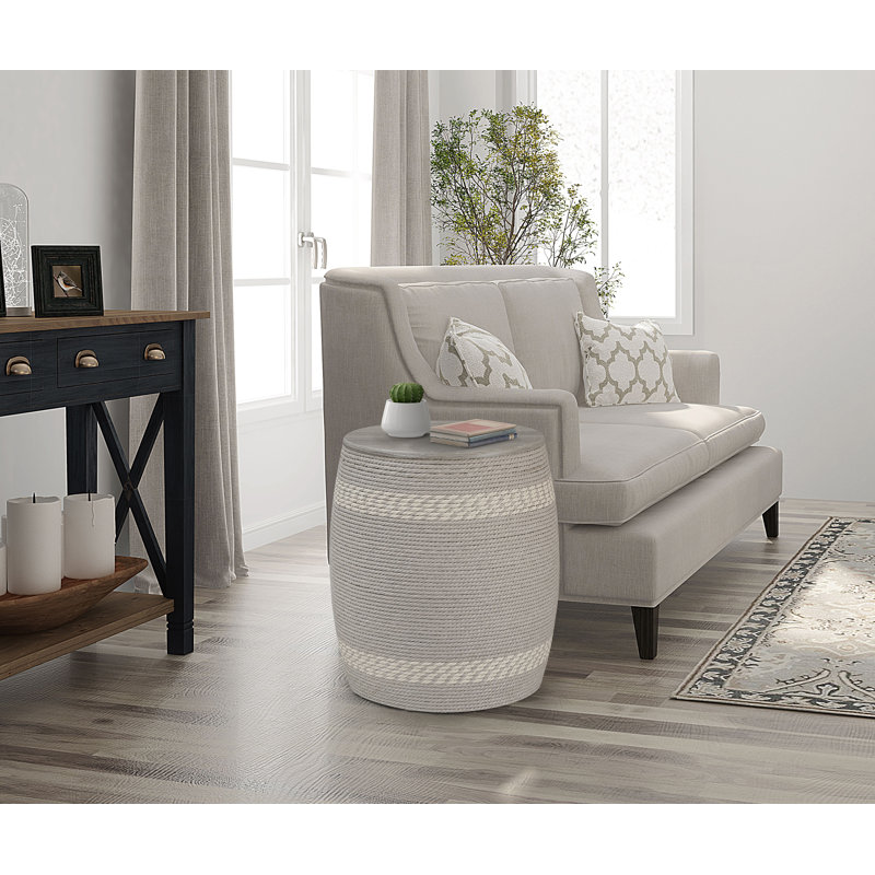 Table de bout Adalius Drum, Gris