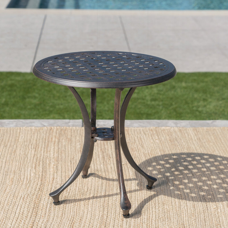 Table d'appoint d'extérieur en aluminium