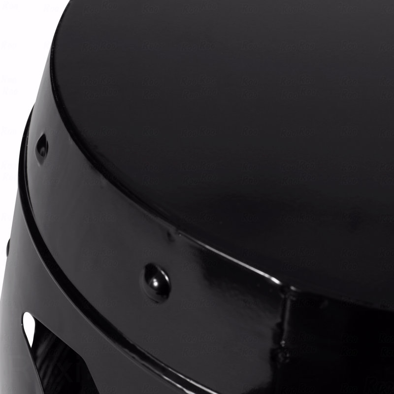 Metal Patio End Table, Black