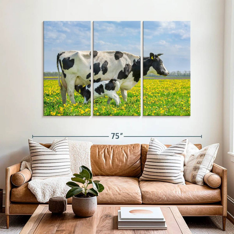 Brampt Spotted Cattle, 42" H x 65" W