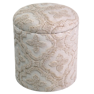 Modern Fabric Round Storage Ottoman