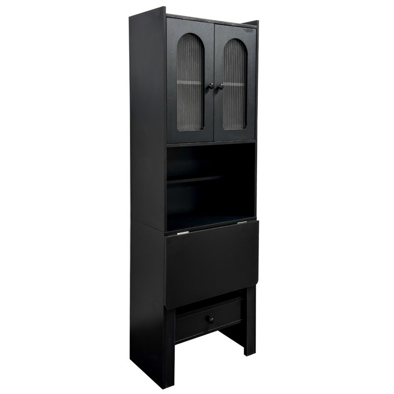 Bureau d'écriture convertible pliable, bureau mural peu encombrant avec tablette et tiroir, poste de travail pliant multifonctionnel qui se transforme en bibliothèque, pour le bureau personnel et les petits espaces