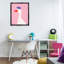 «Crowned Goose on Pink Grey», art mural sur toile flottante par Jessica Beck-764867210-764867206
