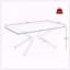 Table basse rectangulaire en verre trempé avec pieds en métal argenté (39,37 po)-129198616-129198618