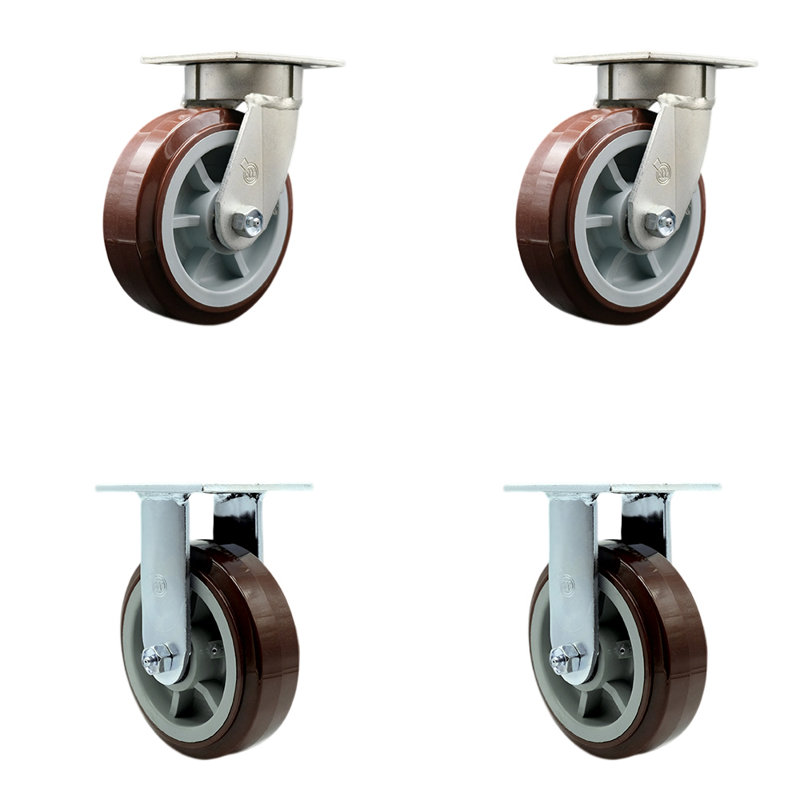Kingpinle Poly on Polyolefin Swivel Caster
