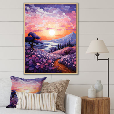 «Vangogh Lavender Fields Pointillism II», encadré sur toile par Vincent Van Gogh, peinture