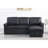 84"W Vegan Leather Modern Reversible Sleeper Sectional Sofa With Storage Chaise