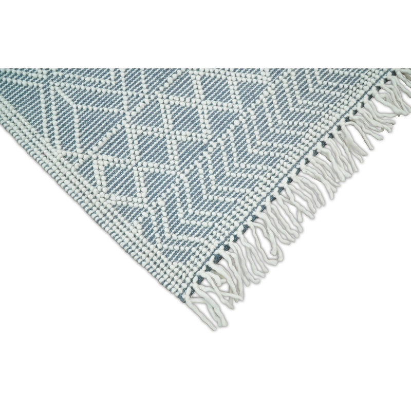 Wool Geometric Indoor Rug, Rectangle 4' x 6'