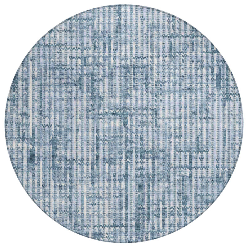 Tapis à rayures intérieur / extérieur lavable à la machine Colman ACN2130, Rond 8 pi