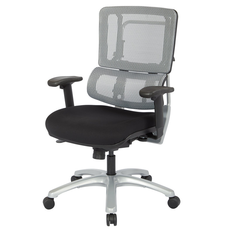 Pro-Line II Polyester Blend Task Chair, Dove Black, Silver