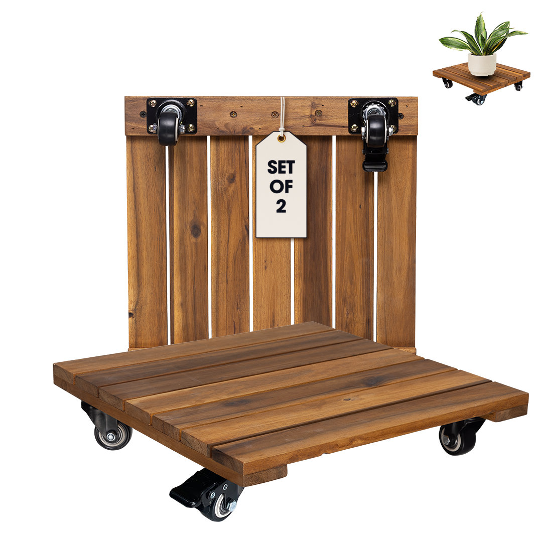 Picola Square Caddy Plant Stand (Set of 2) Arlmont & Co. 