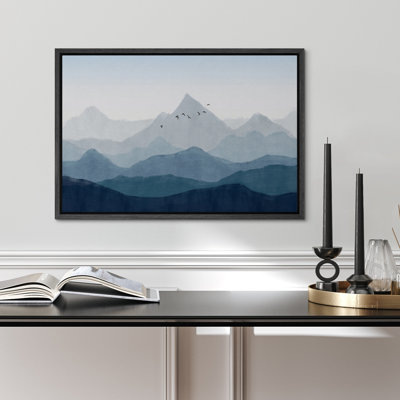 Bureau de chambre à coucher grand bleu marine et brumeux
