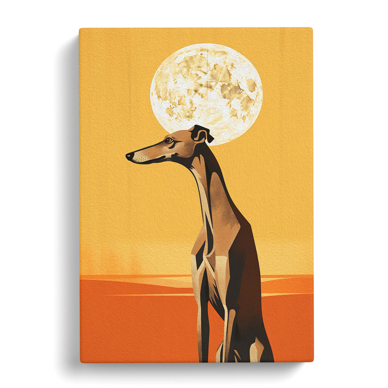 Greyhound Minimalism - Print, 60cm H x 40cm W x 3cm D