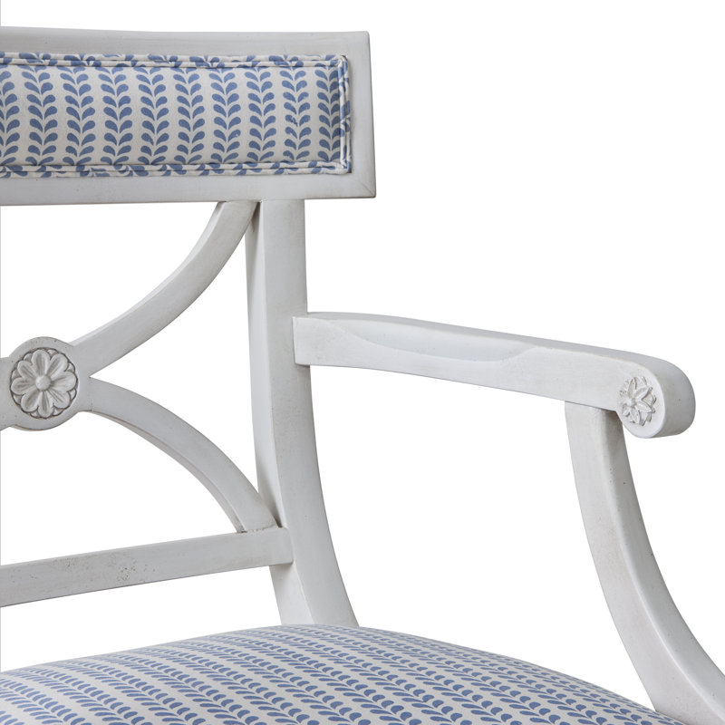 Schumacher x Molly Mahon Bindi Fabric, Blue/ Medium Blue/ White