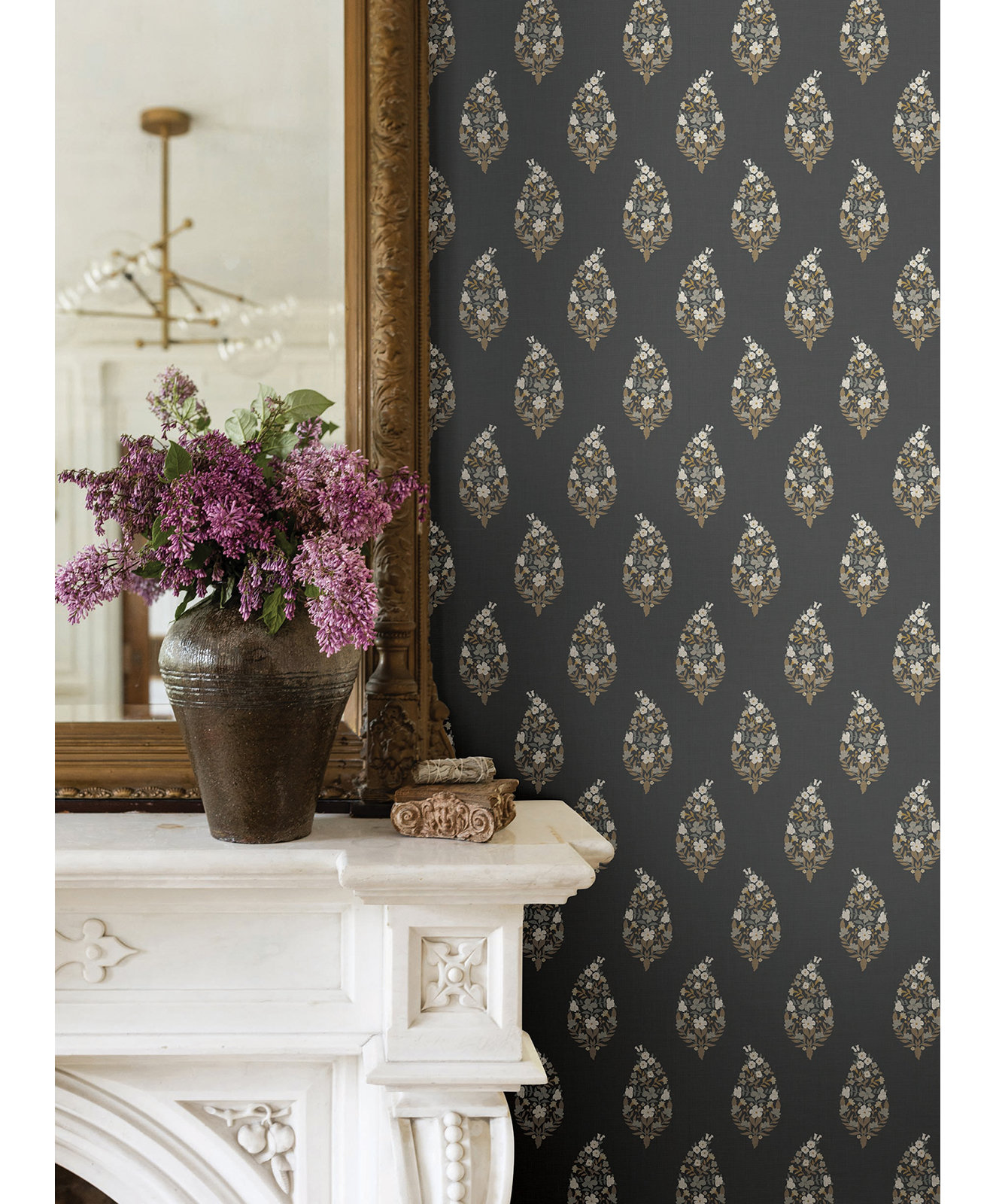 Rifle Paper Co. Paisley Wallpaper Double Roll, Black