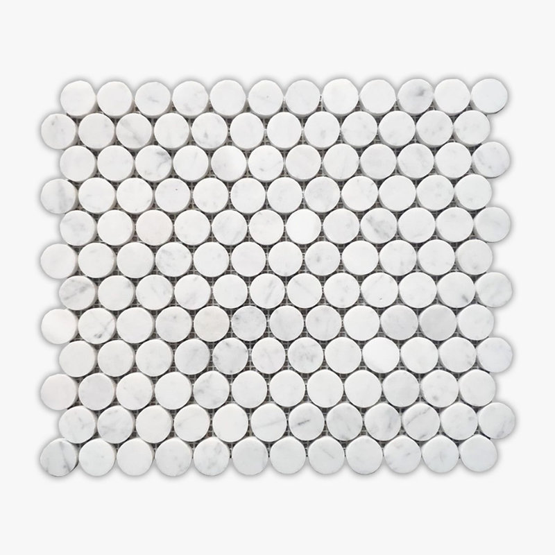 Carreau de marbre rond pour mur et plancher Marble Penny