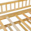 Lit simple en bois noyer avec lit gigogne simple Walnut