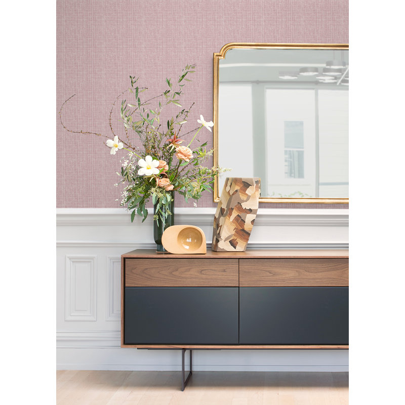 Quartney 33' L x 20.5" W Wallpaper Roll, Pink
