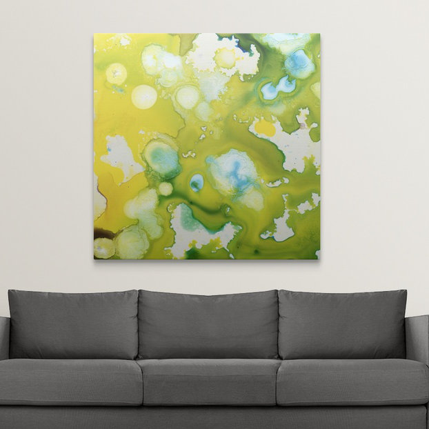« ii » jennifer grolier, impression Satellite, H 35 po x l 35 po x P 1,5 po, Toile