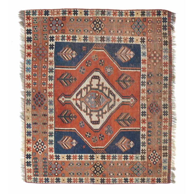 Wool Oriental Area Rug in Red